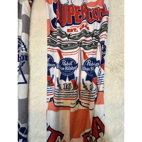 Mens Pajama Pants Lounge Pabst Blue Ribbon Size Small Sleep Jogger Beer Can PBR - Picture 14 of 16